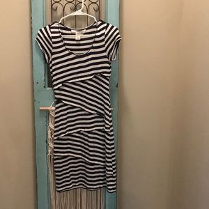 Striped tiered dress